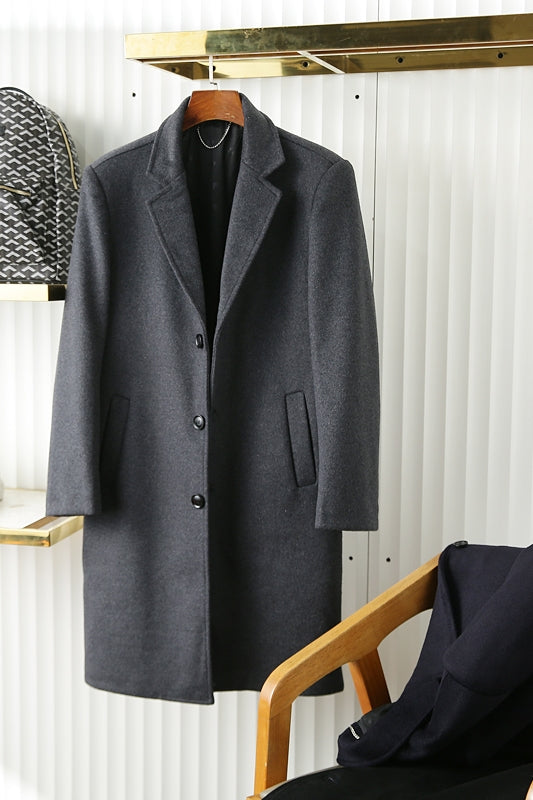 50% wool autumn and winter casual long woolen coat jacket Mens Trend Coat