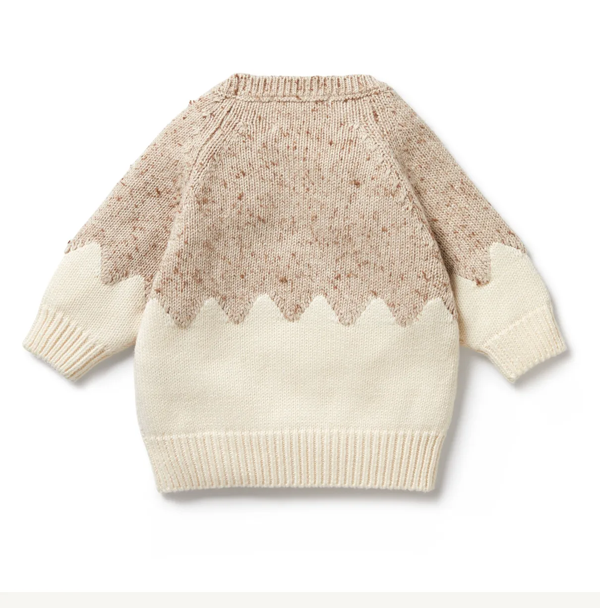 Almond Fleck Knitted Jacquard Jumper