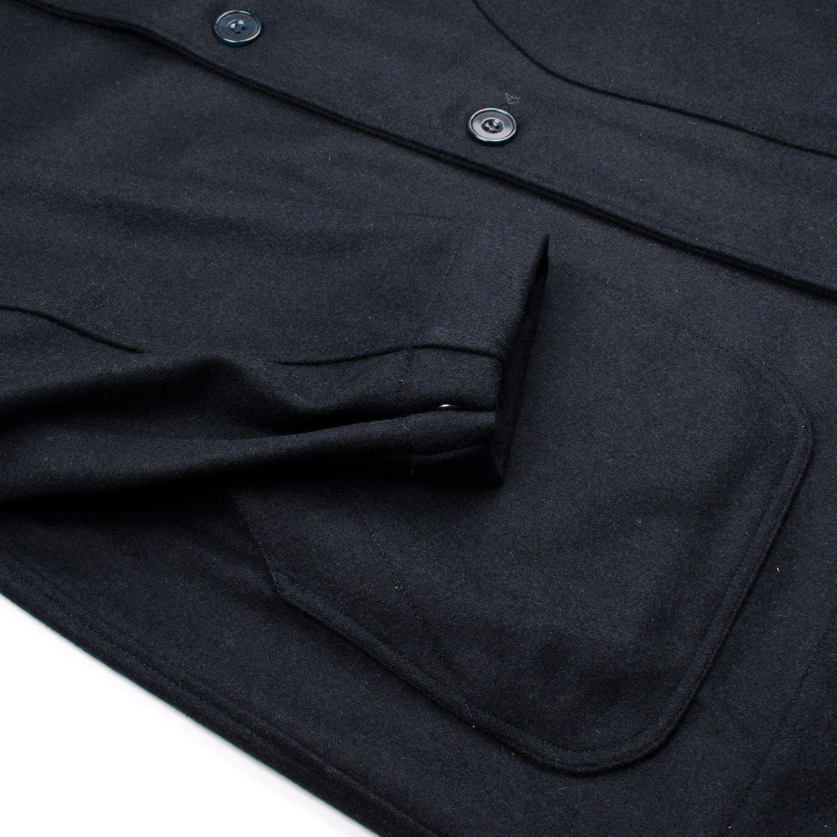 Arpenteur - Mevi Melton Wool Coat - Navy