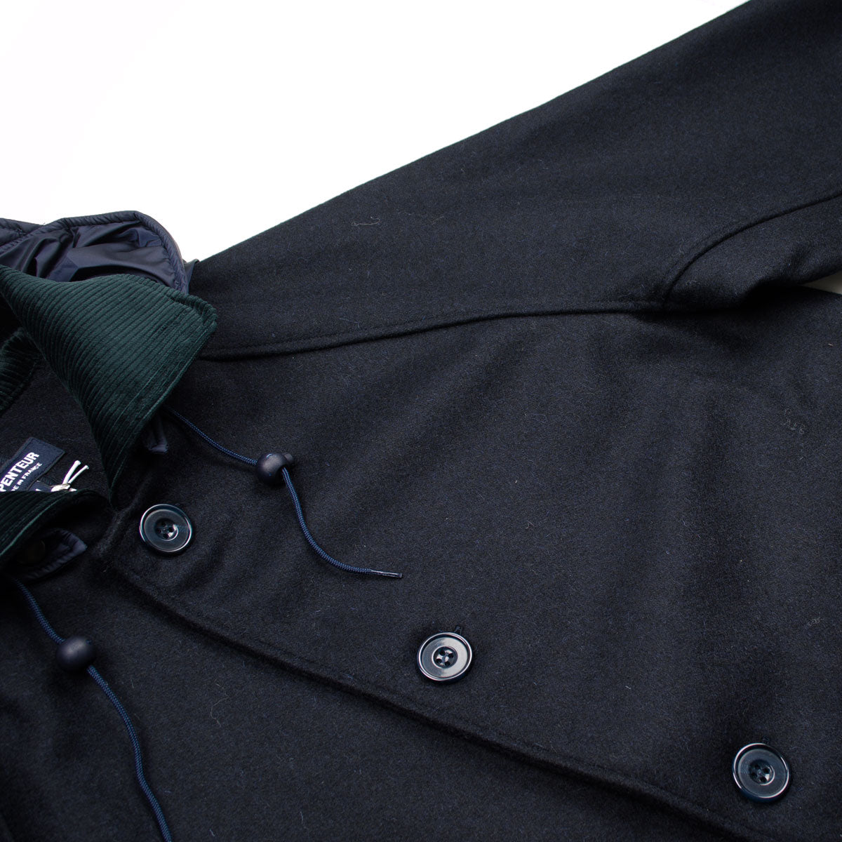 Arpenteur - Mevi Melton Wool Coat - Navy