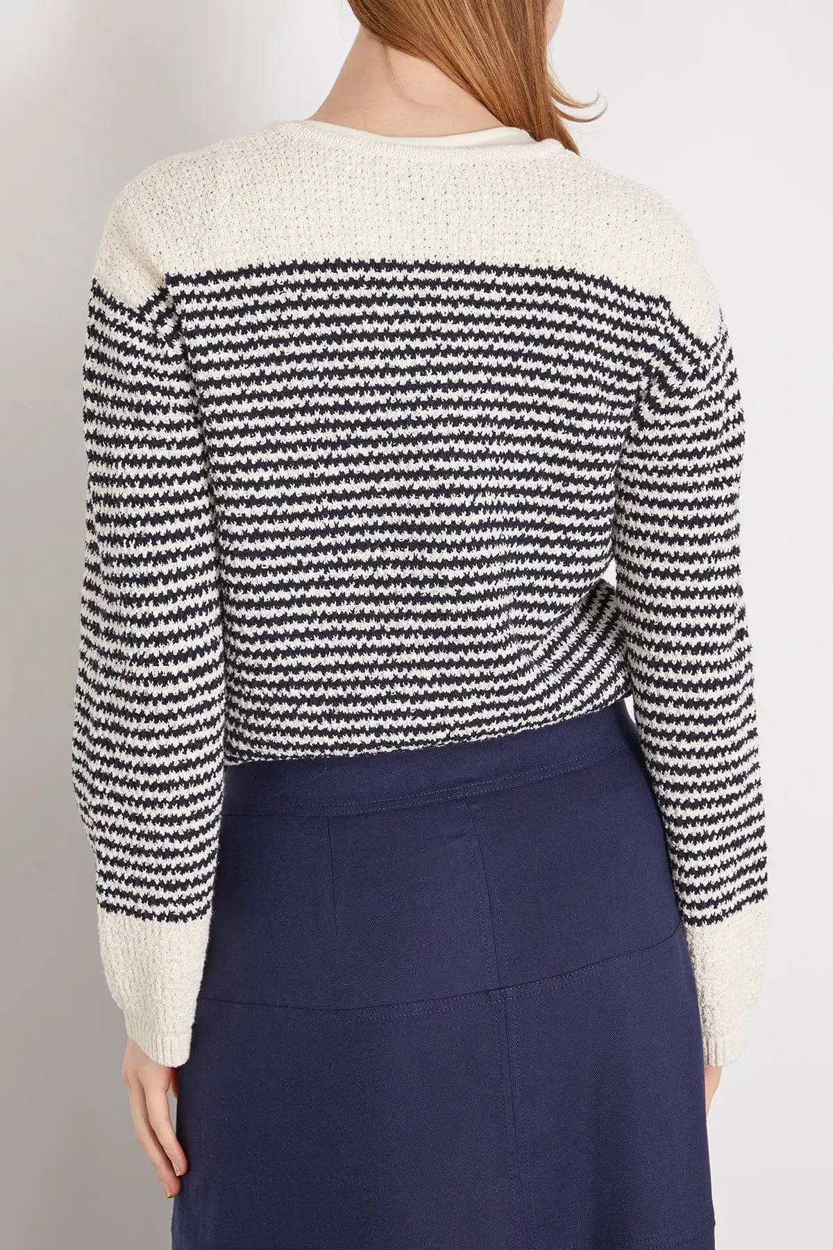 Ashton Knit Jacket in Maritime Blue/Cream (TS)