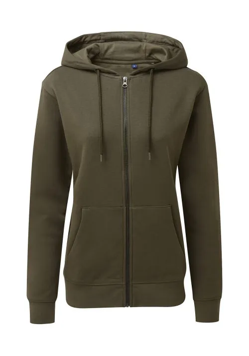 Asquith & Fox Women's zip-through organic hoodie