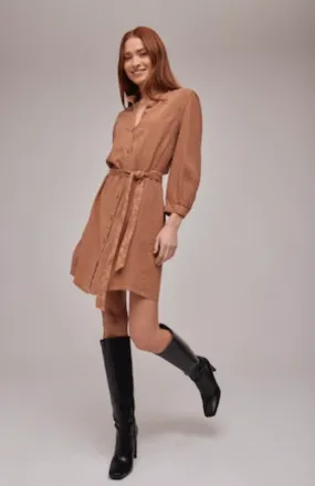 Bella Dahl Puff Sleeve Belted Shirt Dress