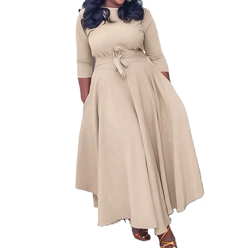 Belted Plus Size Maxi Dress