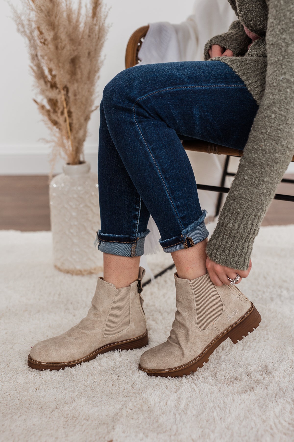 Blowfish Redsen Booties- Light Taupe Prospector