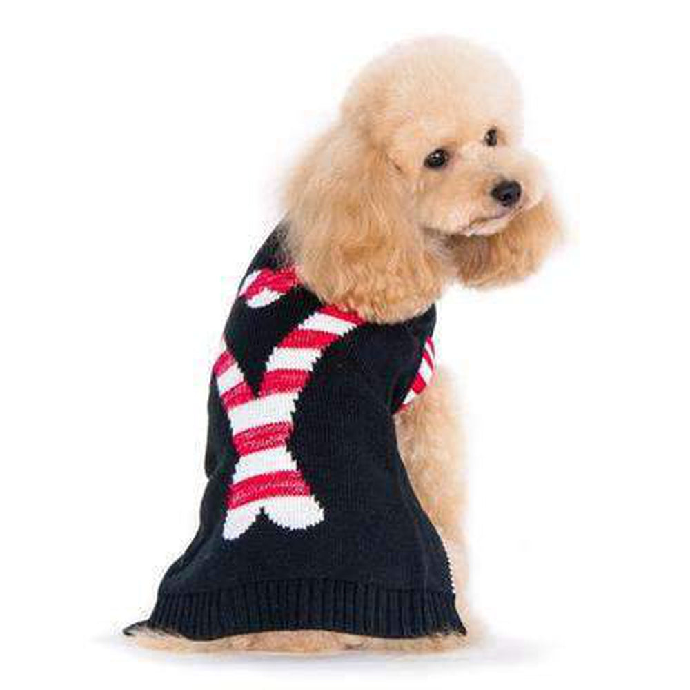 Candy Cane Dog Sweater