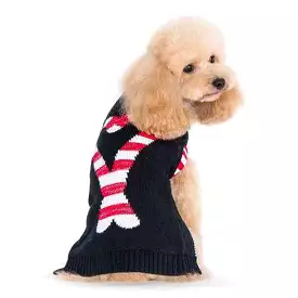 Candy Cane Dog Sweater