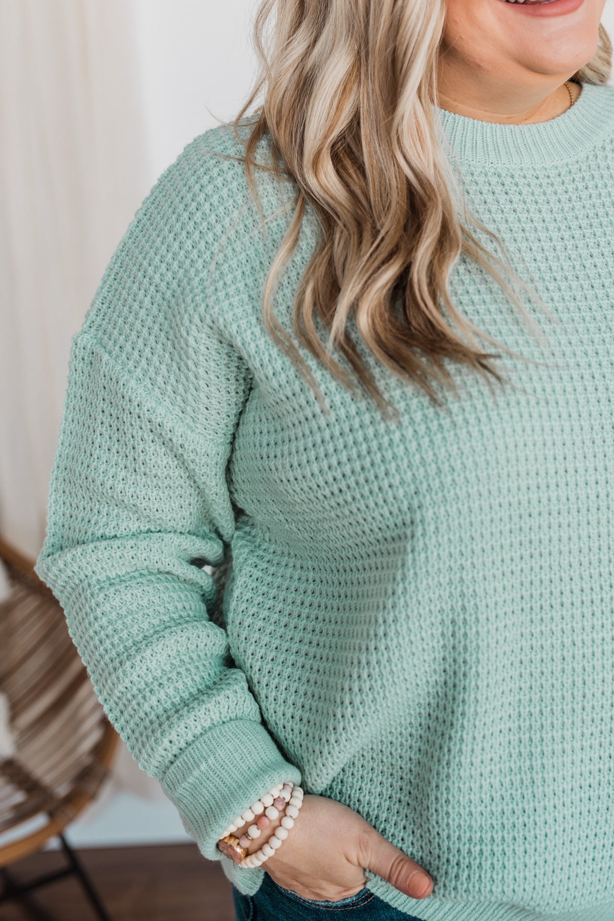 Captivating In Color Knit Sweater- Light Mint