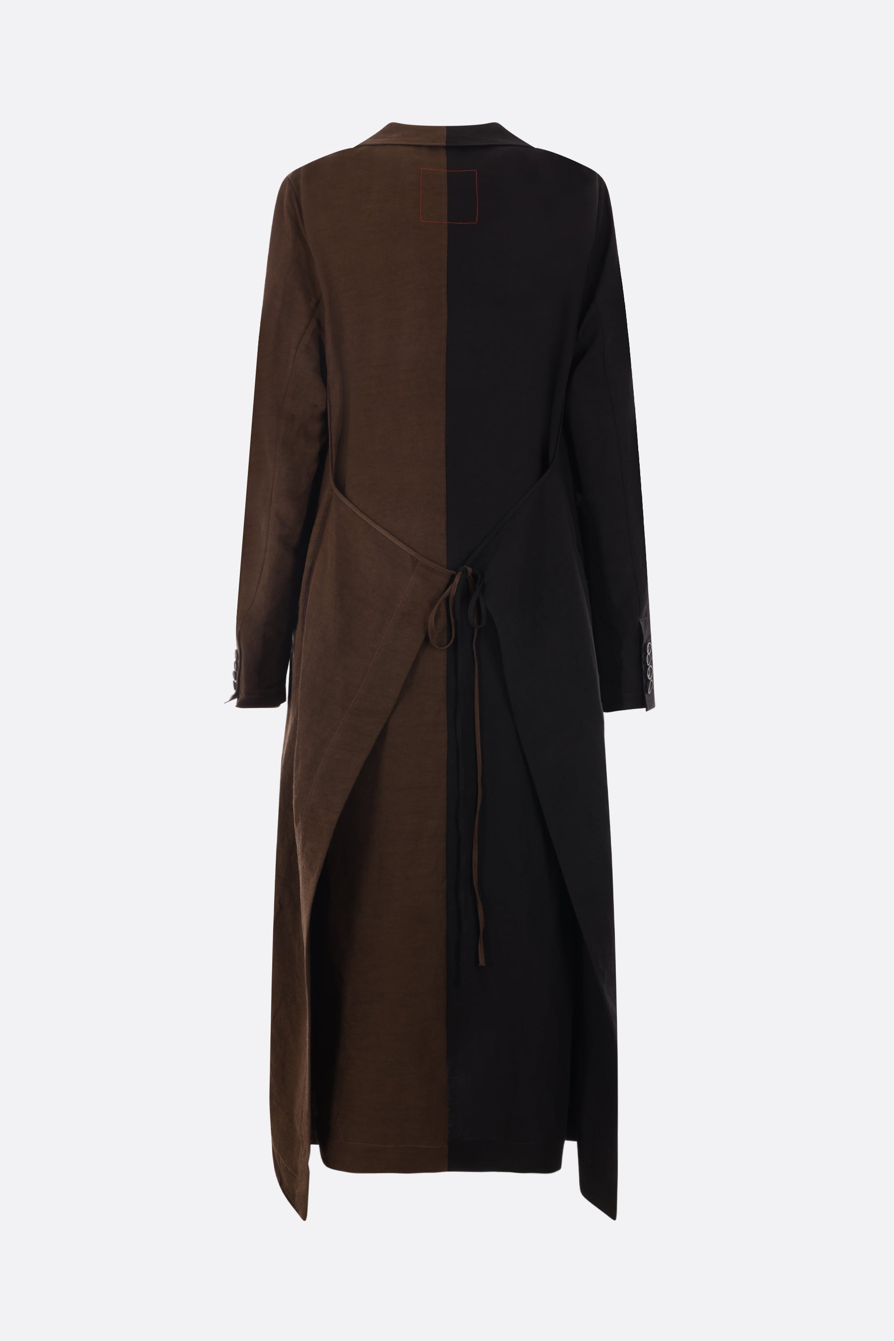 Cent single-breasted linen blend coat