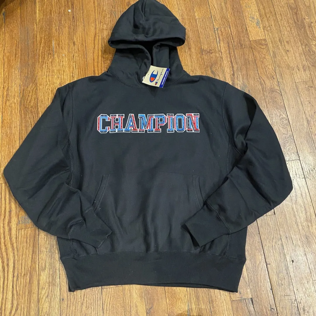 Champion RW FLEECE PO HOOD Men’s- BIG LOGO BLACK