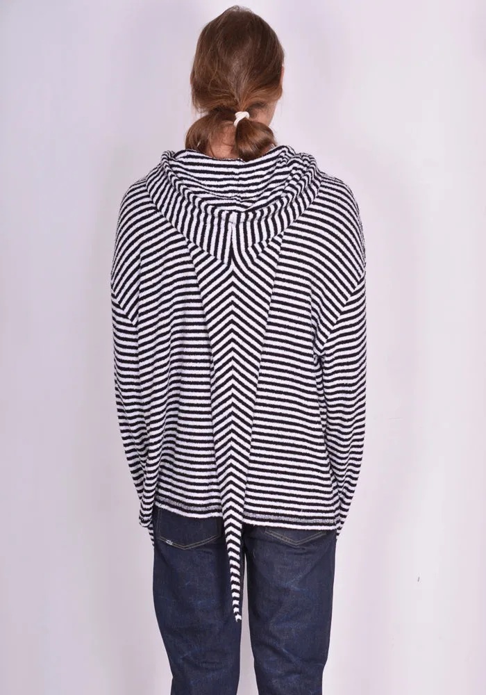 CHARLES JEFFREY LOVERBOY 43100701 WEE WILLIE WINKIE STRIPE HOODIE BLACK/WHITE