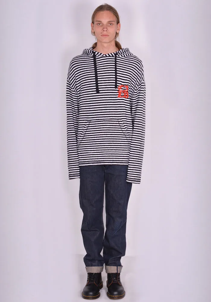 CHARLES JEFFREY LOVERBOY 43100701 WEE WILLIE WINKIE STRIPE HOODIE BLACK/WHITE