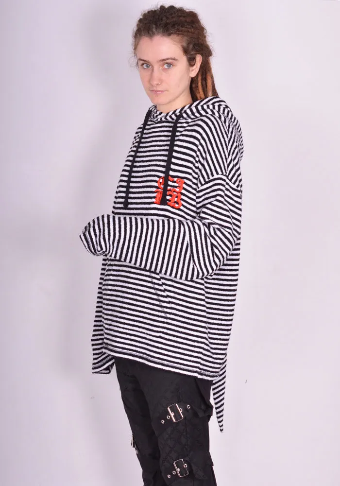 CHARLES JEFFREY LOVERBOY 43100701 WEE WILLIE WINKIE STRIPE HOODIE BLACK/WHITE