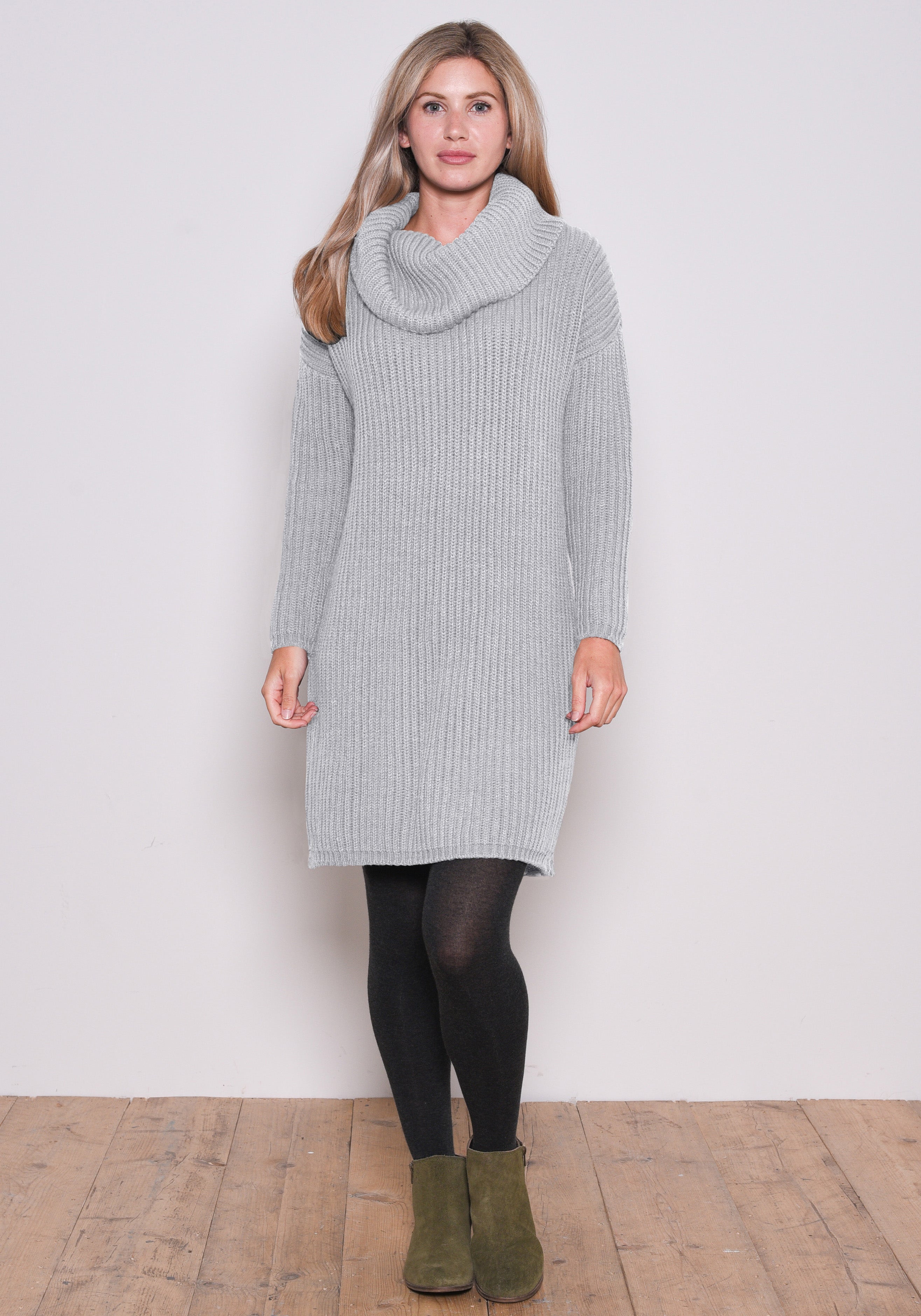 Chunky Roll Neck Jumper Dress