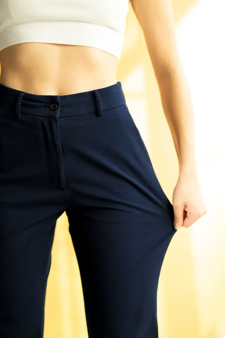 Dark Navy Power-Stretch Pants - Women