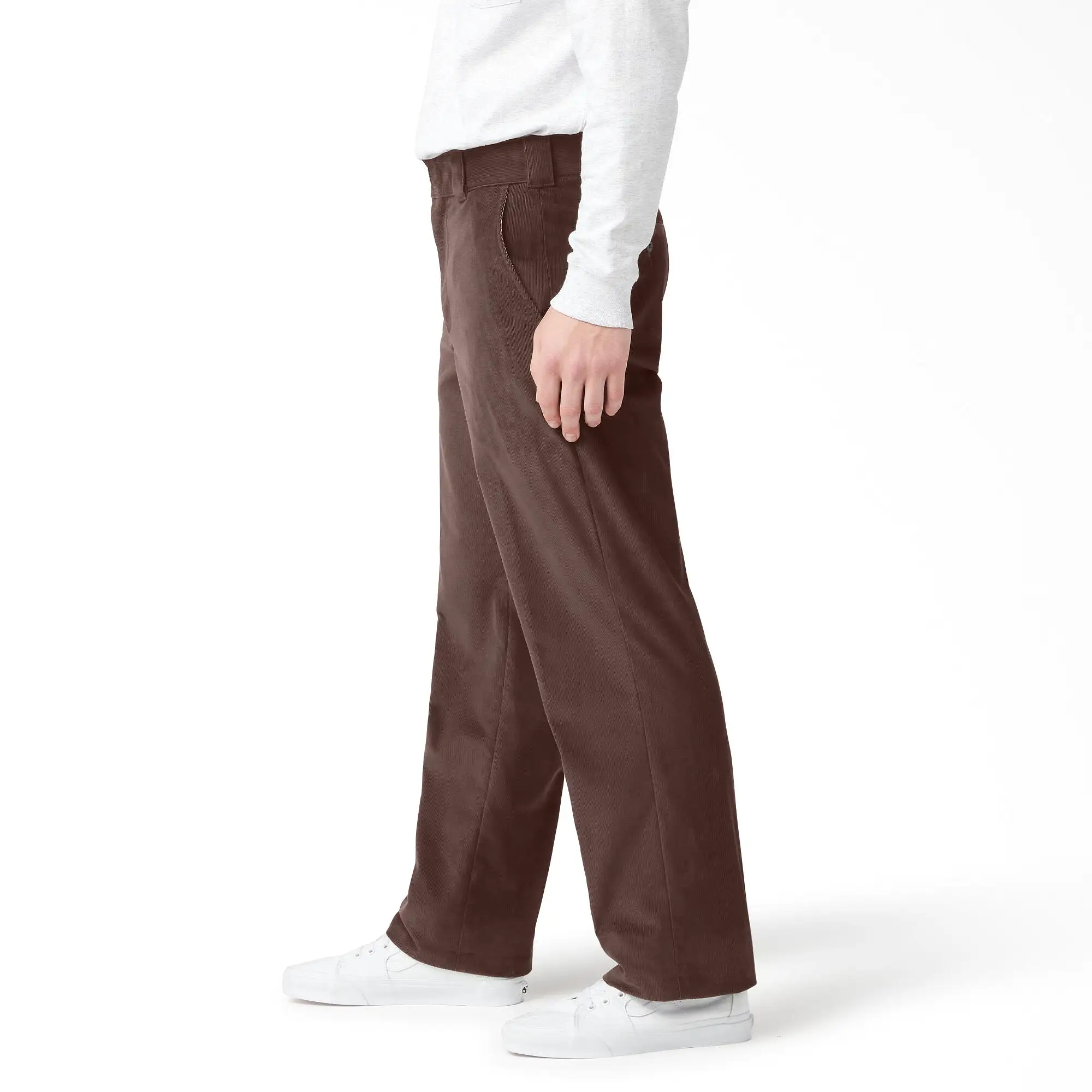 Dickies Flat Front Corduroy Pants Chocolate Brown