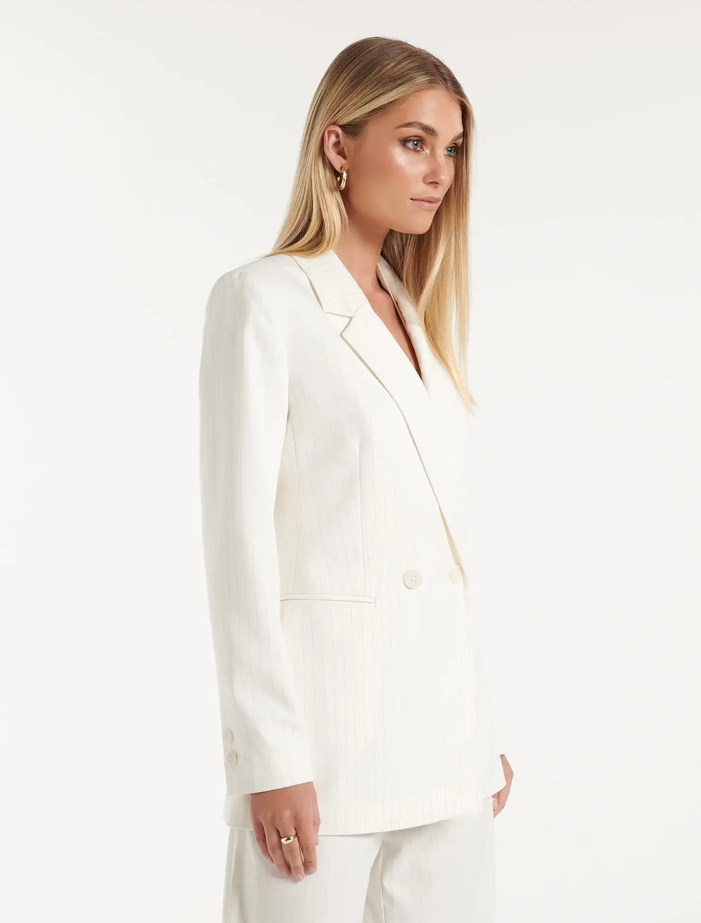 Elle Pinstripe Suit Jacket