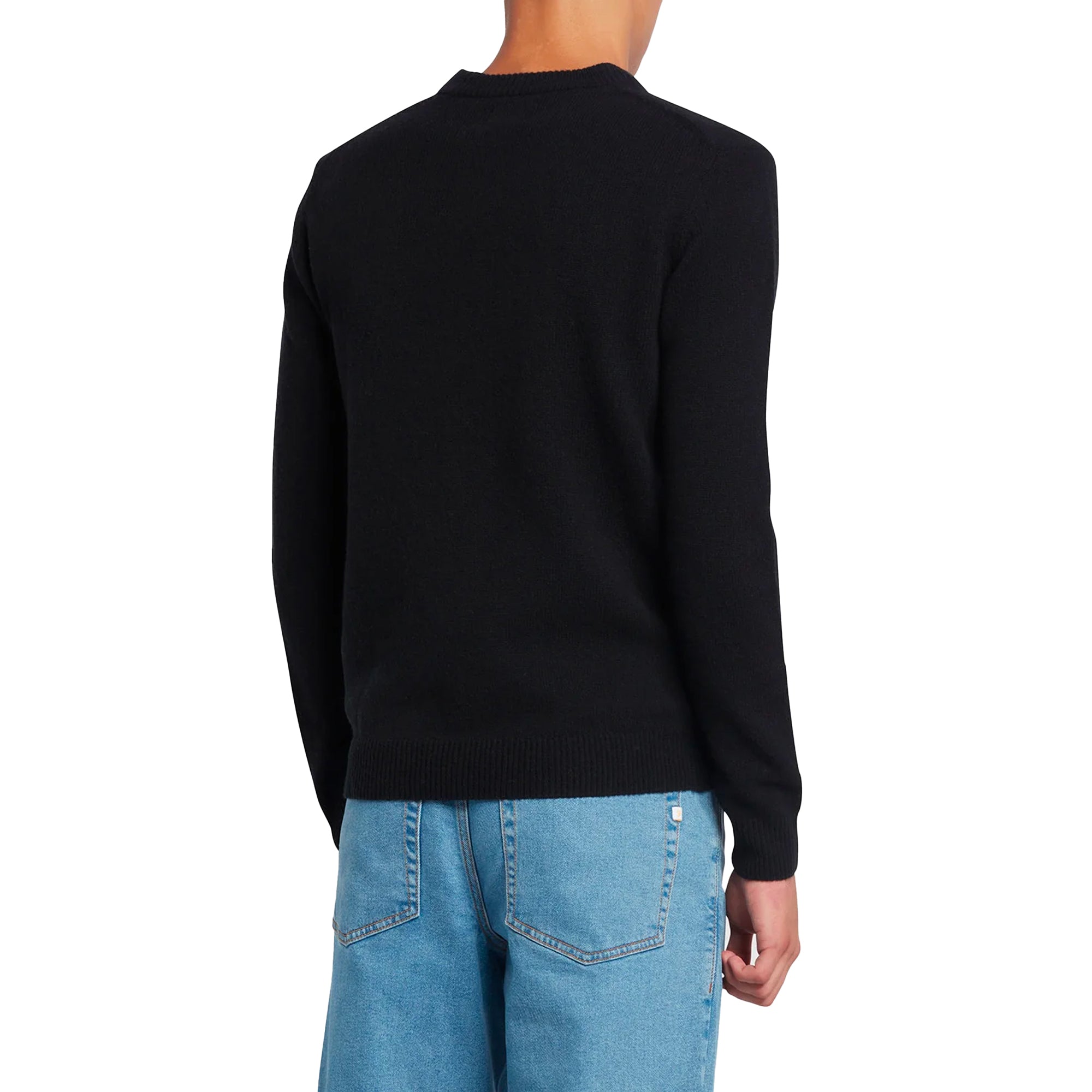 Farah Birchall Lambswool Crew Sweater - Black