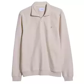 Farah Weah Twill 1/2 Zip Sweater - Fog