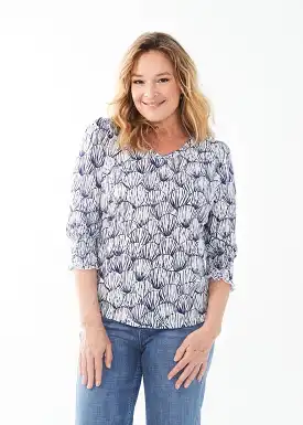 FDJ Shell Printed V Neck - 3494476