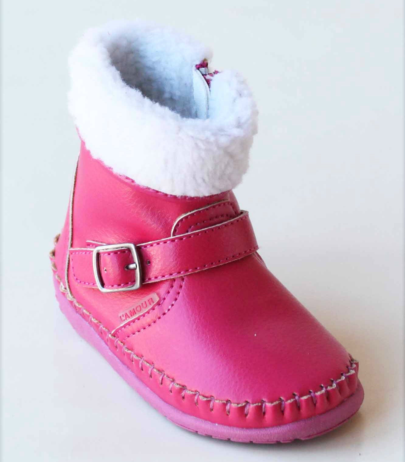 FINAL SALE - Angel Baby Girls Fleece Lined Ankle Boot