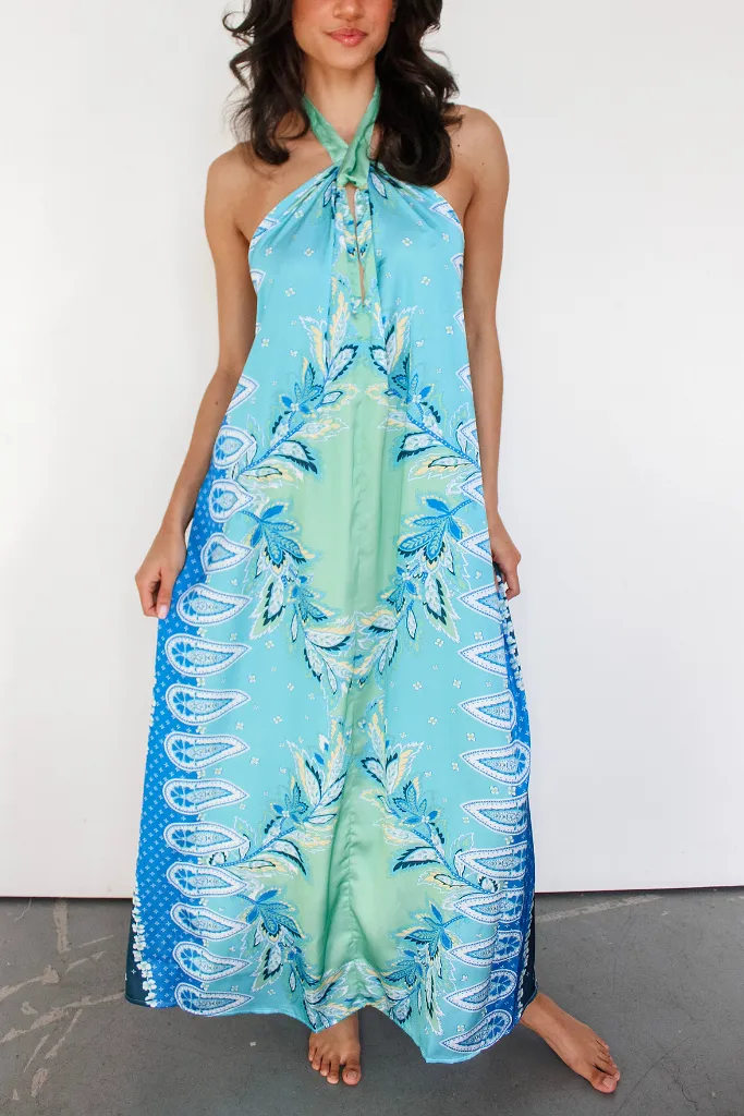 Find Me An Oasis Halter Maxi Dress