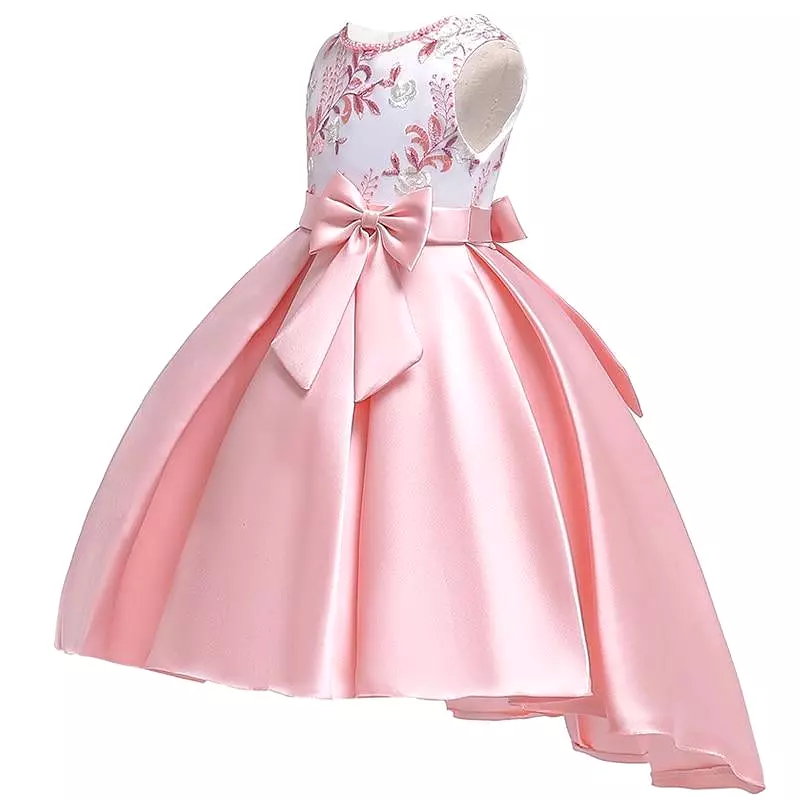 Floral Bow Dress For Girls- Sleeveless