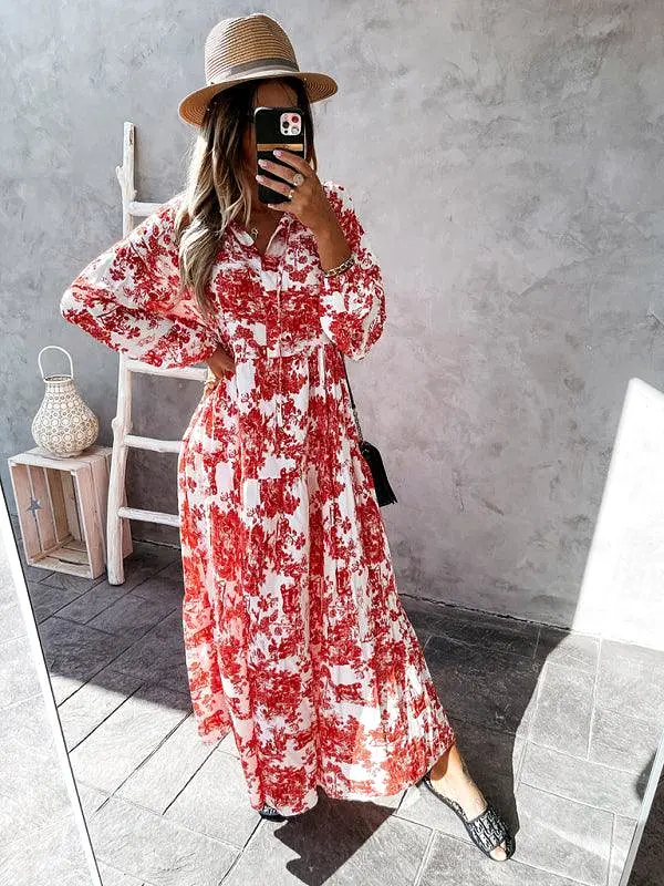 Floral Ruffled Maxi Dress