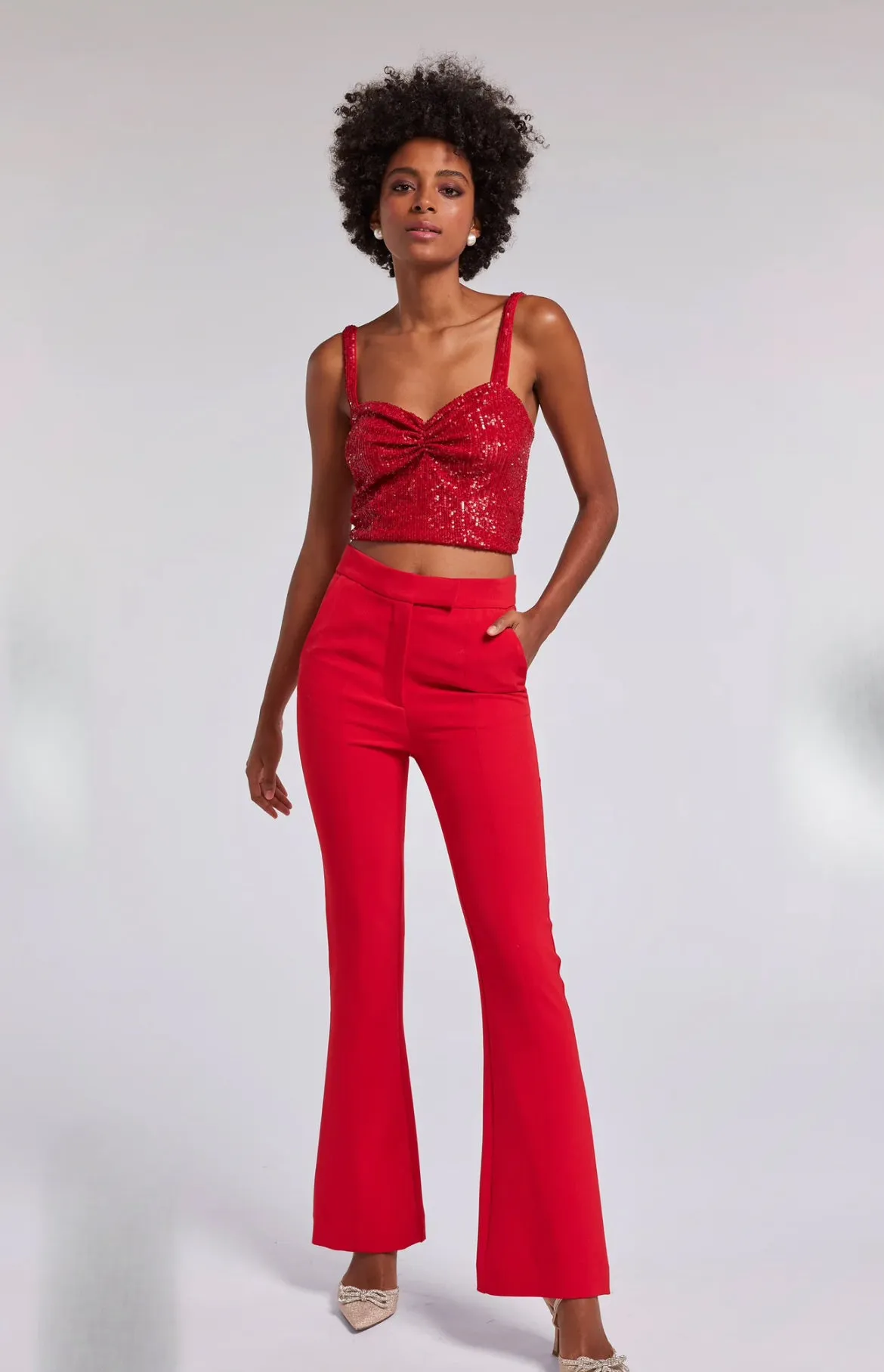 Generation Love Lucca Crepe Pants | Red