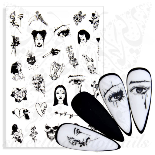 Gothic Nail Art Stickers