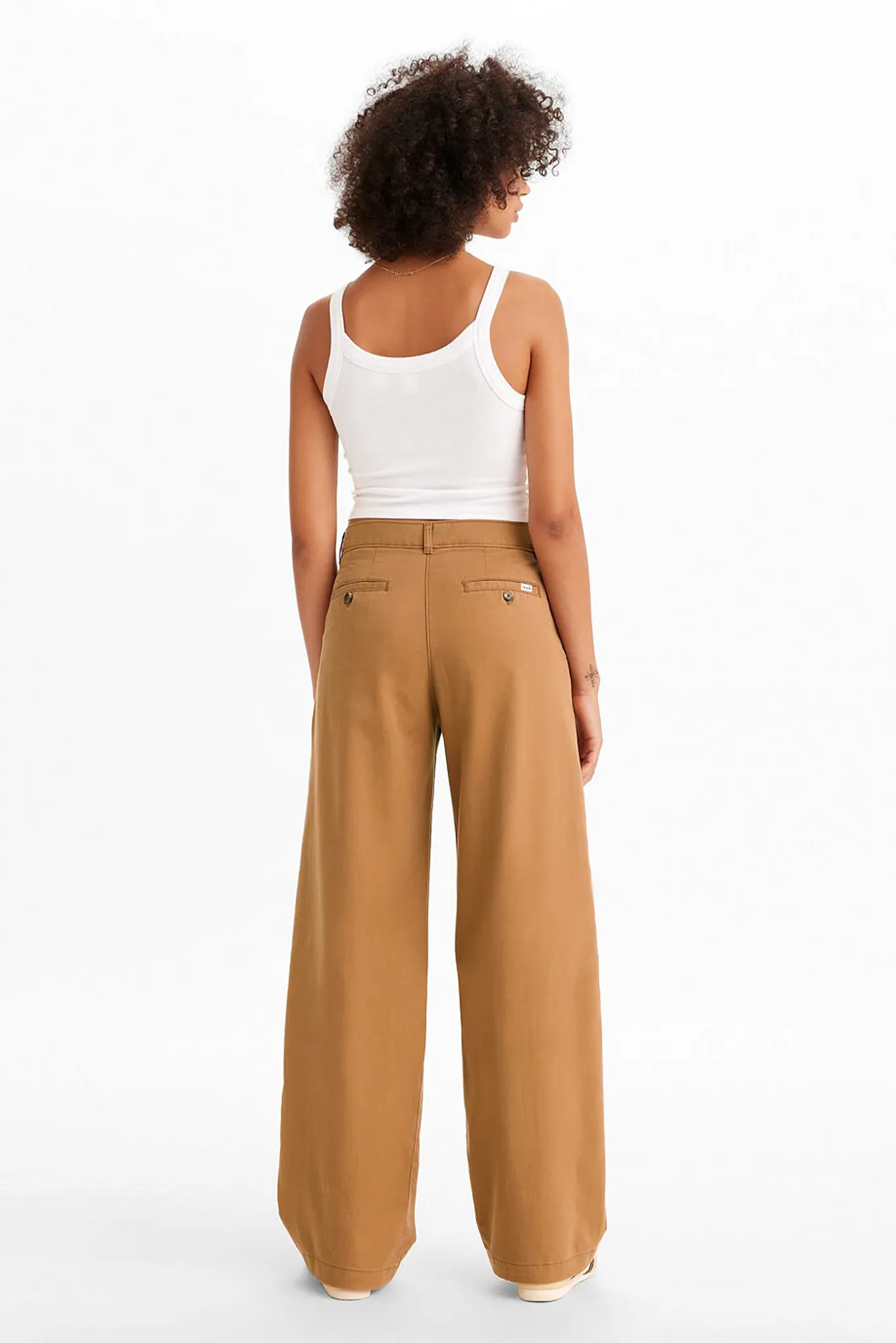 High-Rise Pleated Trousers | Foxtrot Brown