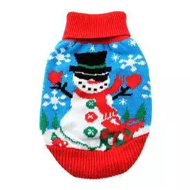 Holiday Snowman Ugly Dog Sweater