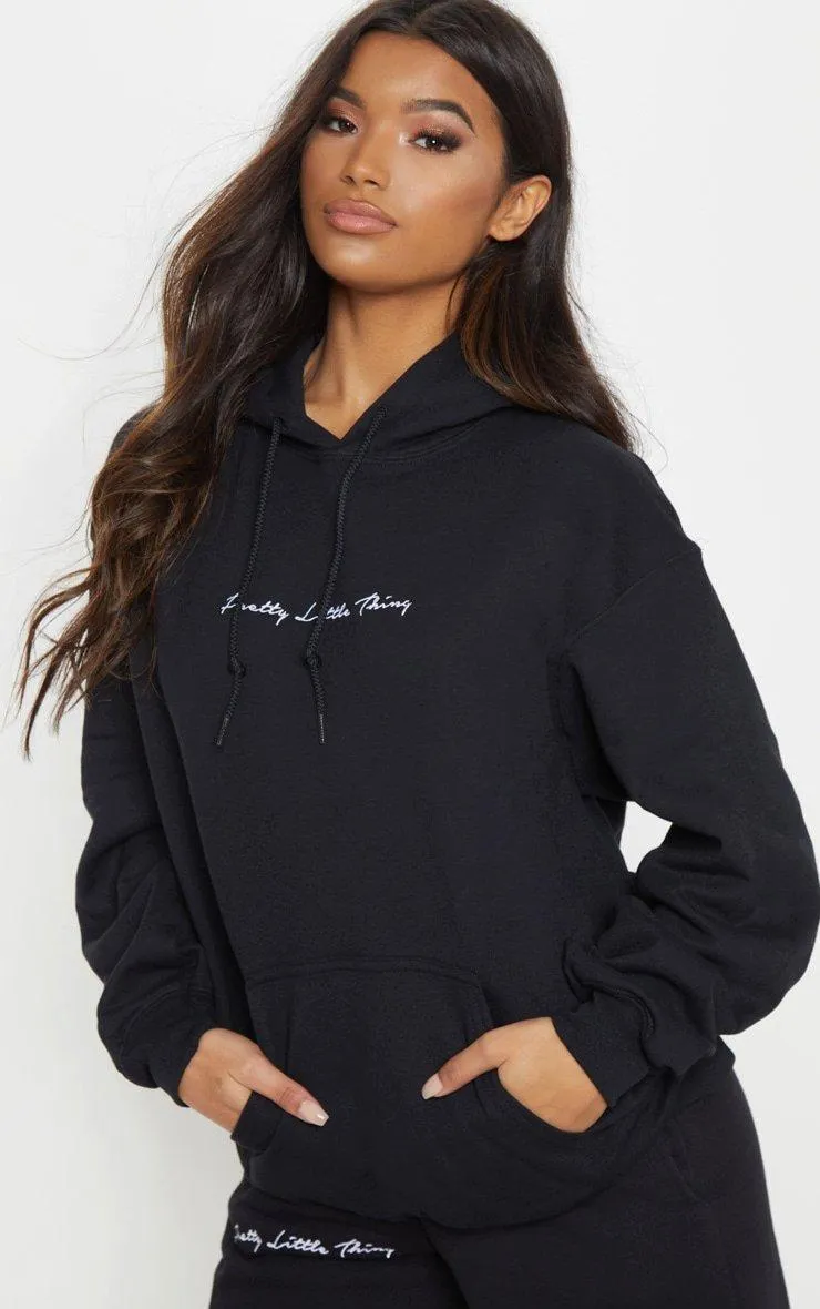 Hoodies & Sweatshirts | Black Oversized Hoody | PrettyLittleThing