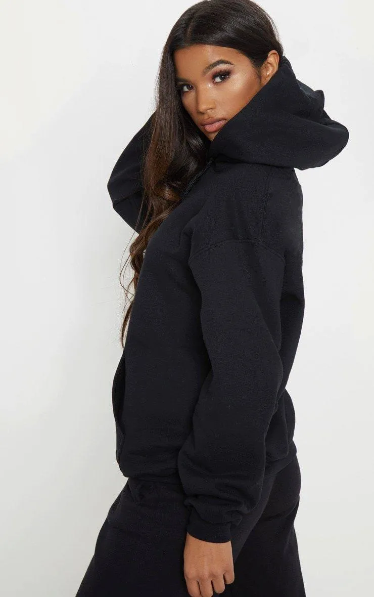 Hoodies & Sweatshirts | Black Oversized Hoody | PrettyLittleThing