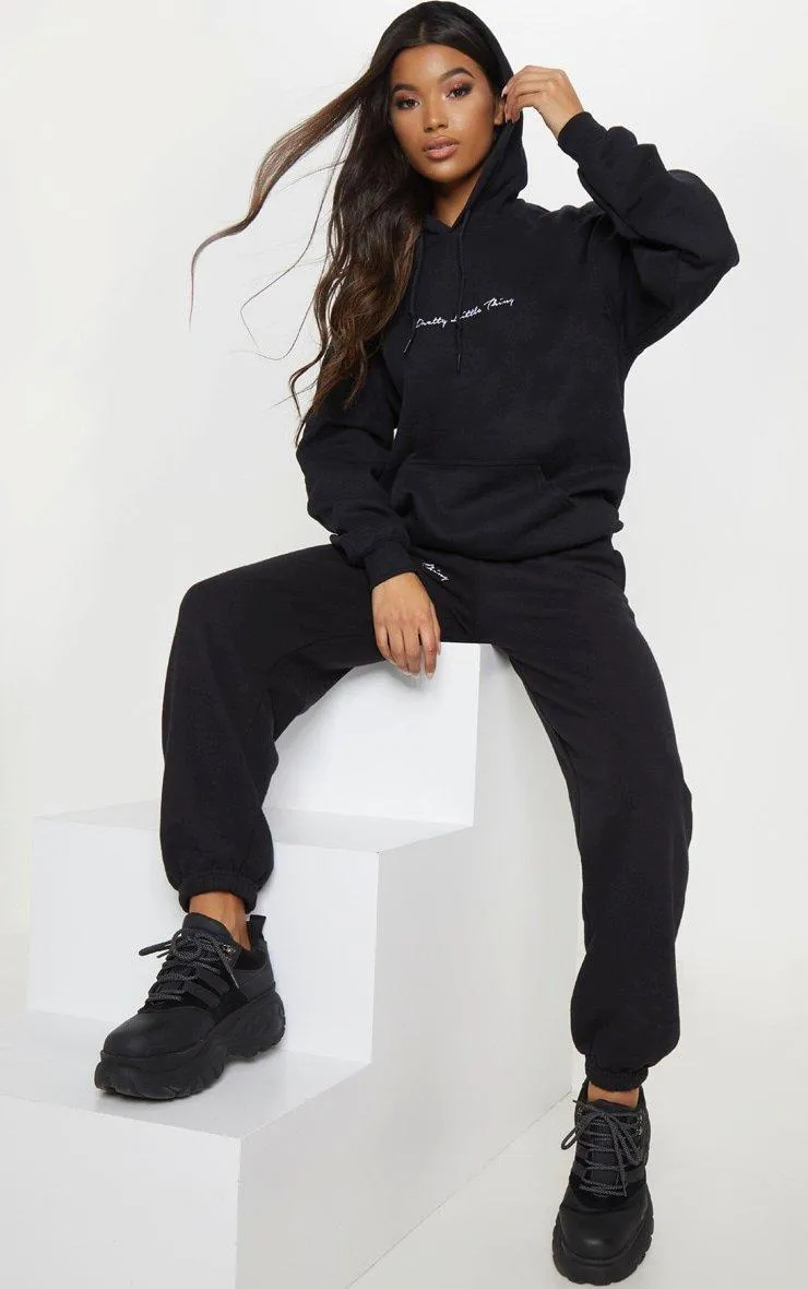 Hoodies & Sweatshirts | Black Oversized Hoody | PrettyLittleThing