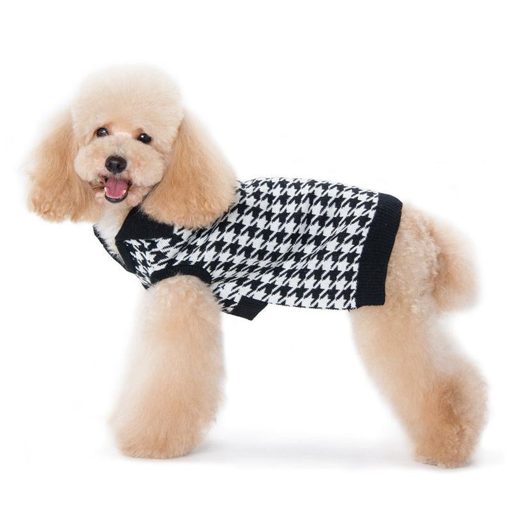 Houndstooth Dog Sweater