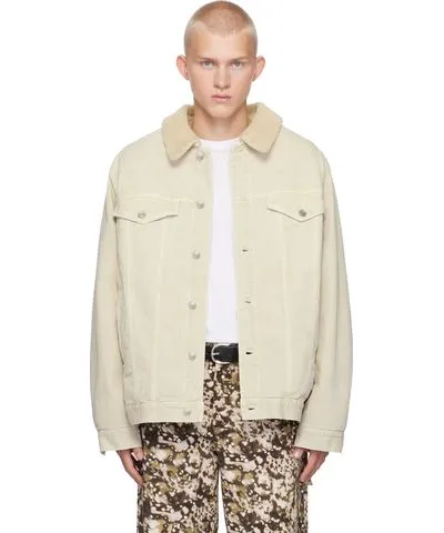 Isabel marant Off-White Japao Faux-Shearling Denim Jacket