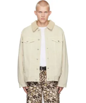 Isabel marant Off-White Japao Faux-Shearling Denim Jacket