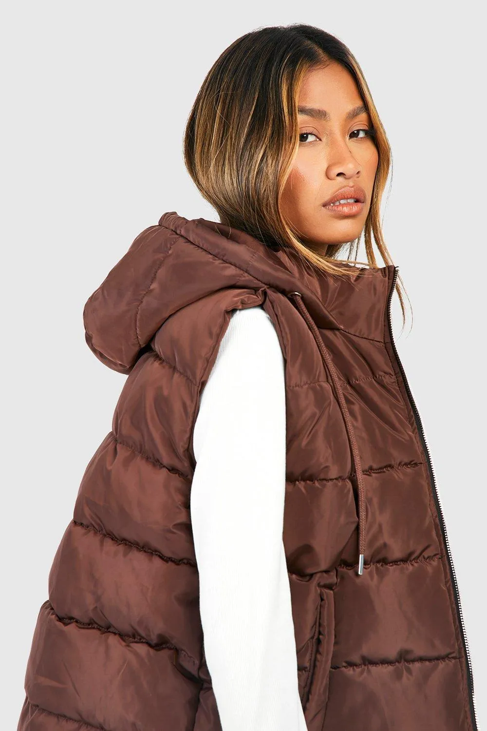 Jackets & Coats | Hooded Gilet | boohoo