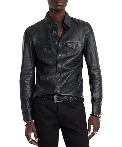 John Varvatos Travis Leather Shirt Jacket