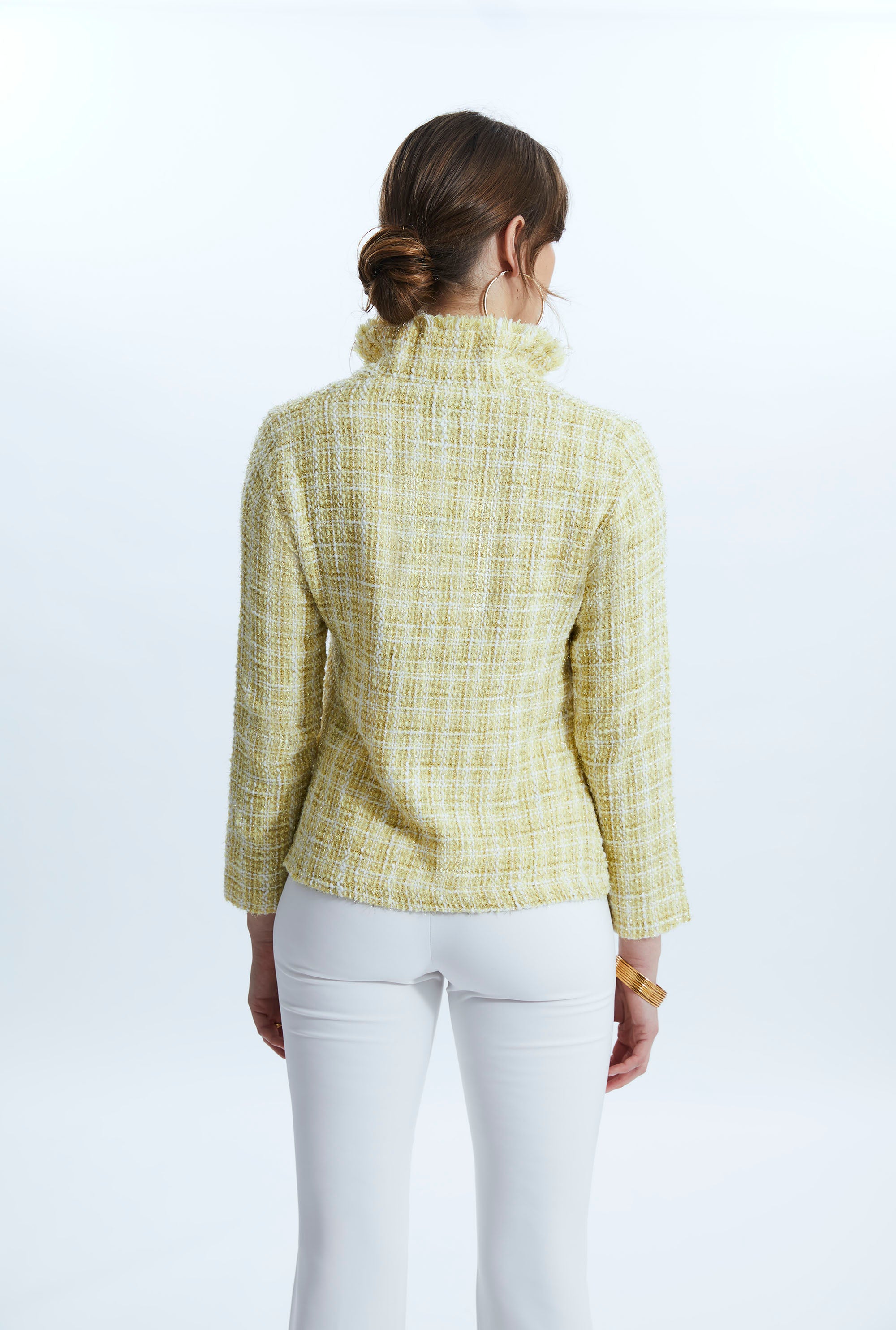 Lemon Italian Tweed Unstructured Jacket