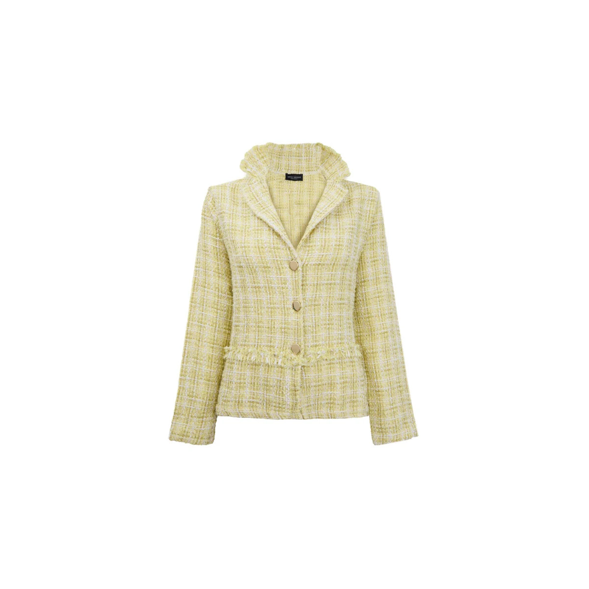 Lemon Italian Tweed Unstructured Jacket