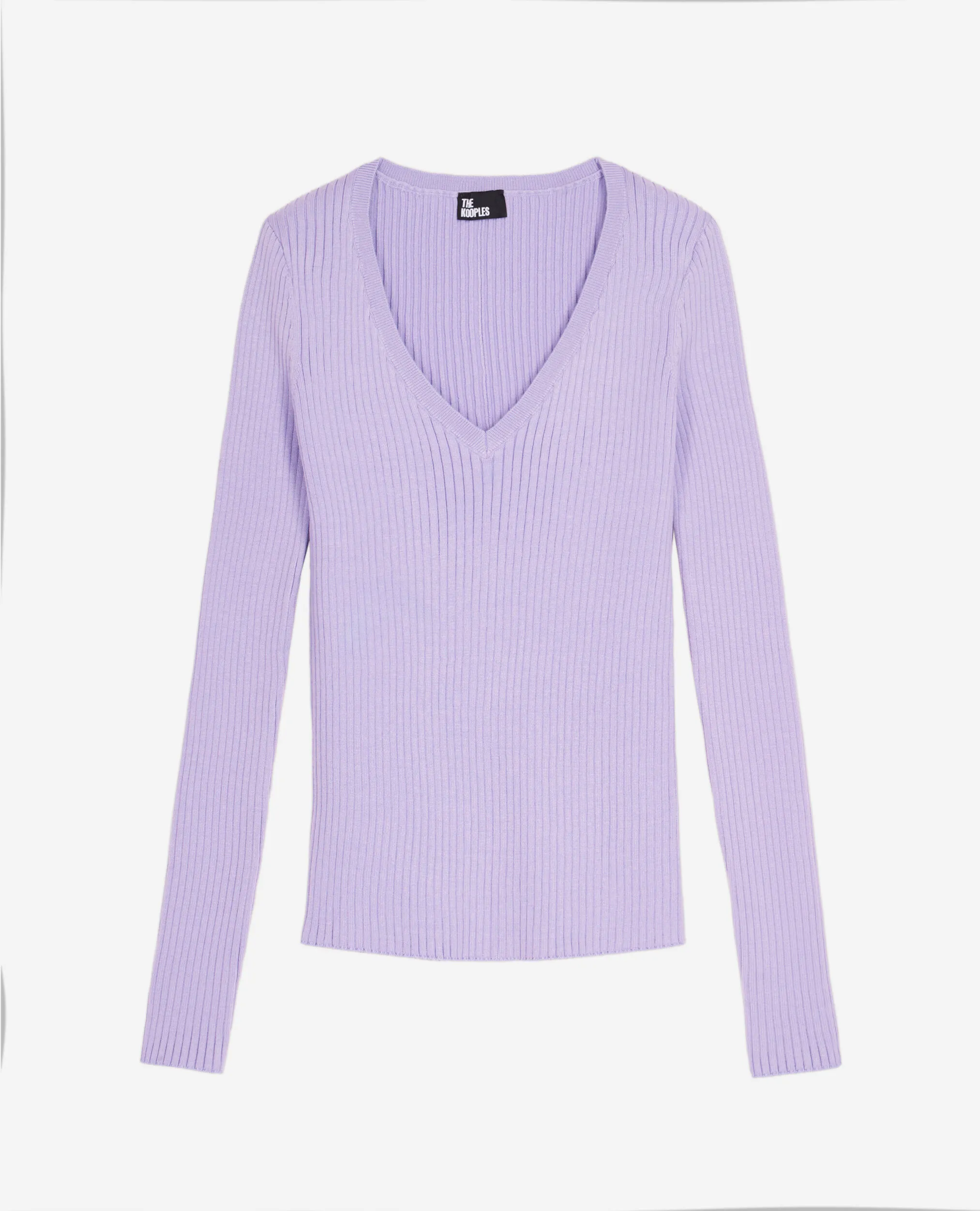 Lilac ribbed knit sweater