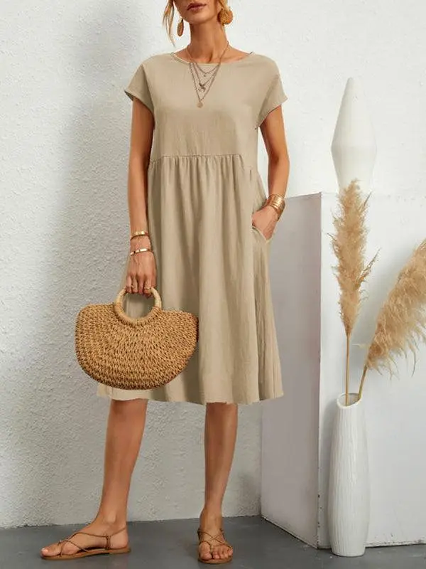 Loose Short Sleeve Summer Dress