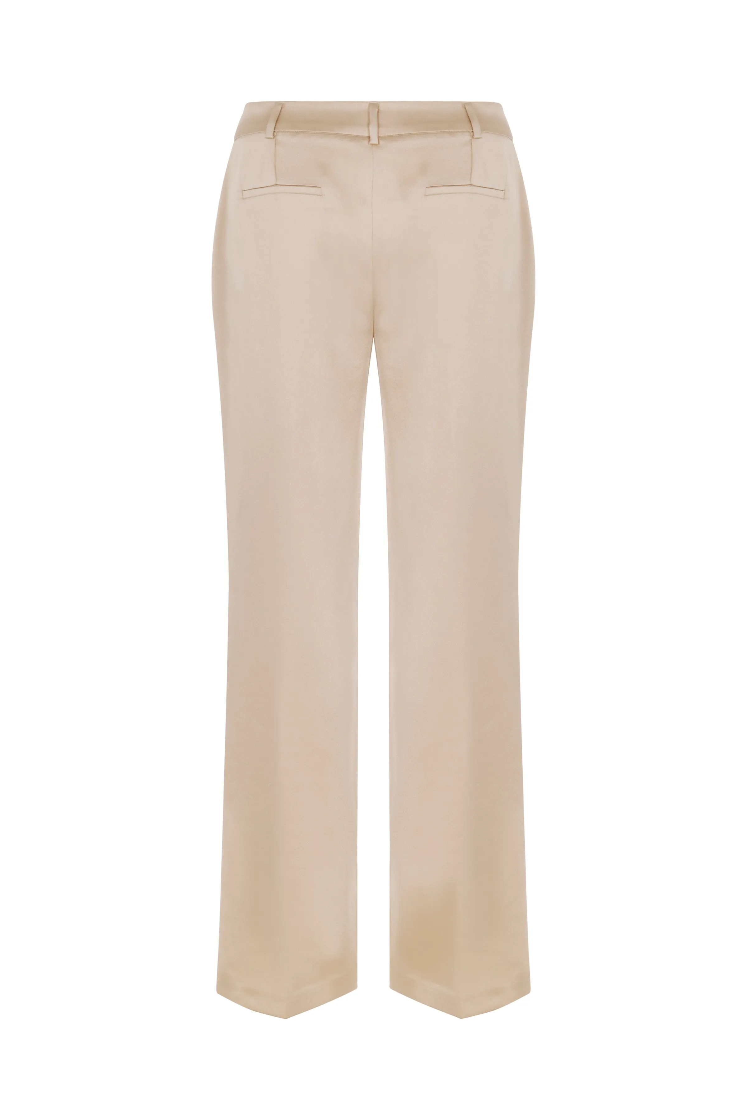 LOW-RISE BOYFRIEND PANTS IN SATIN