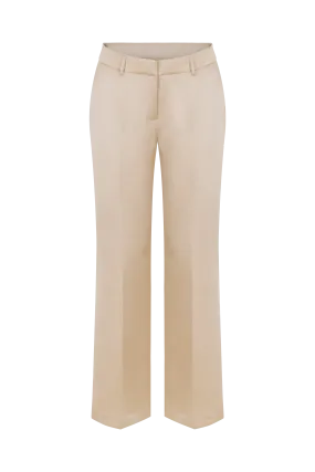 LOW-RISE BOYFRIEND PANTS IN SATIN