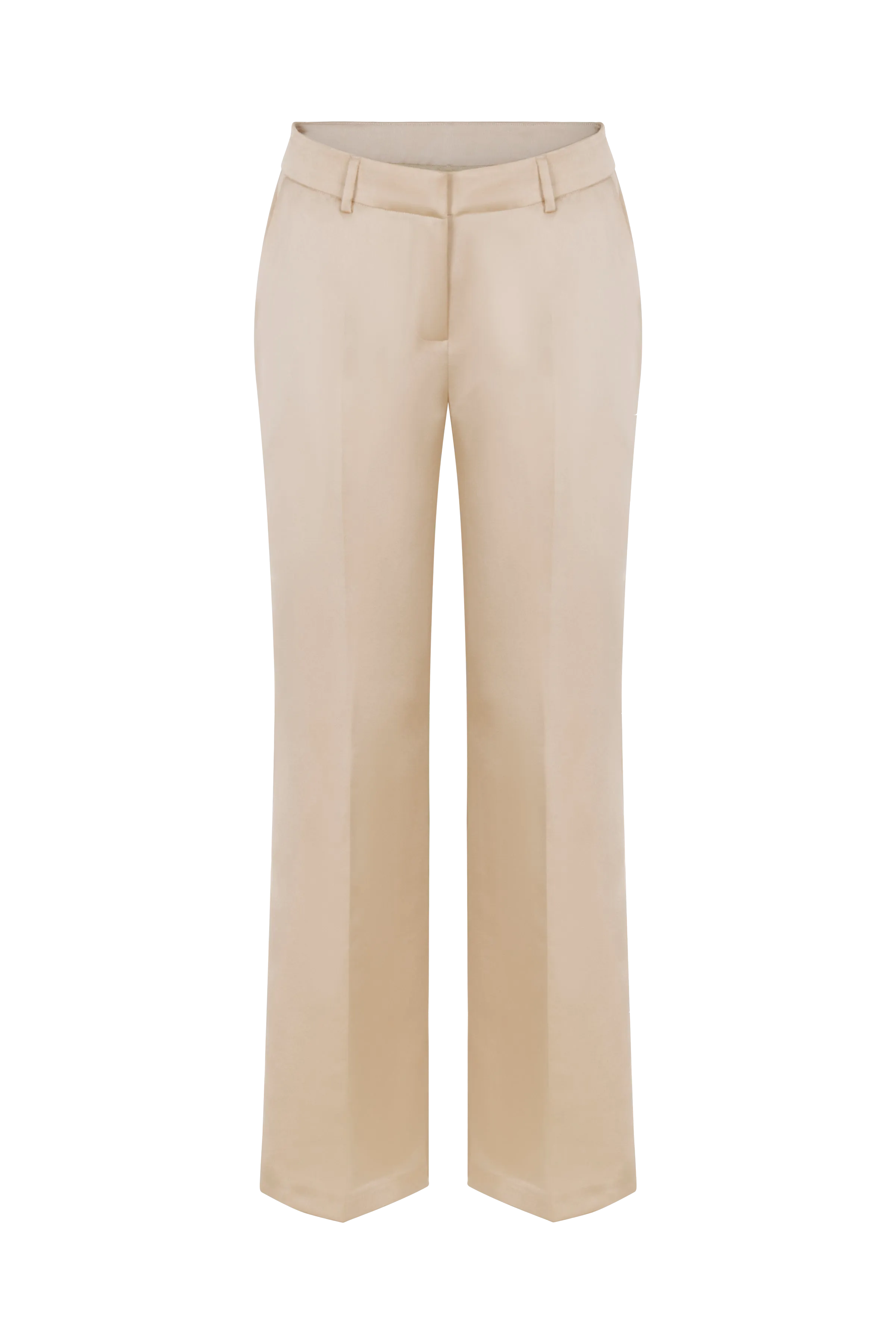 LOW-RISE BOYFRIEND PANTS IN SATIN