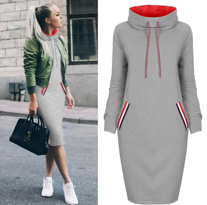 MBluxy Plain Pockets Pullover Casual Hoodies Women