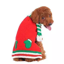 Mitten Scarf Dog Sweater