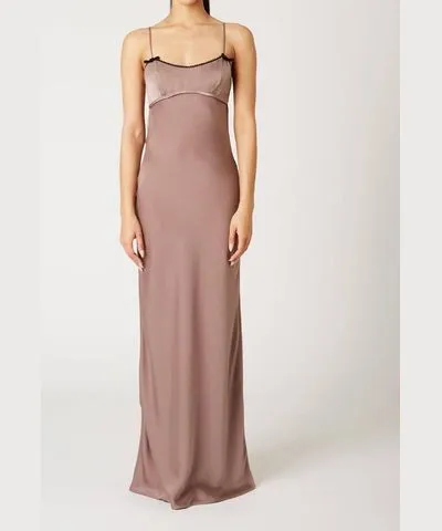 NIA Lee Maxi Dress In Taupe